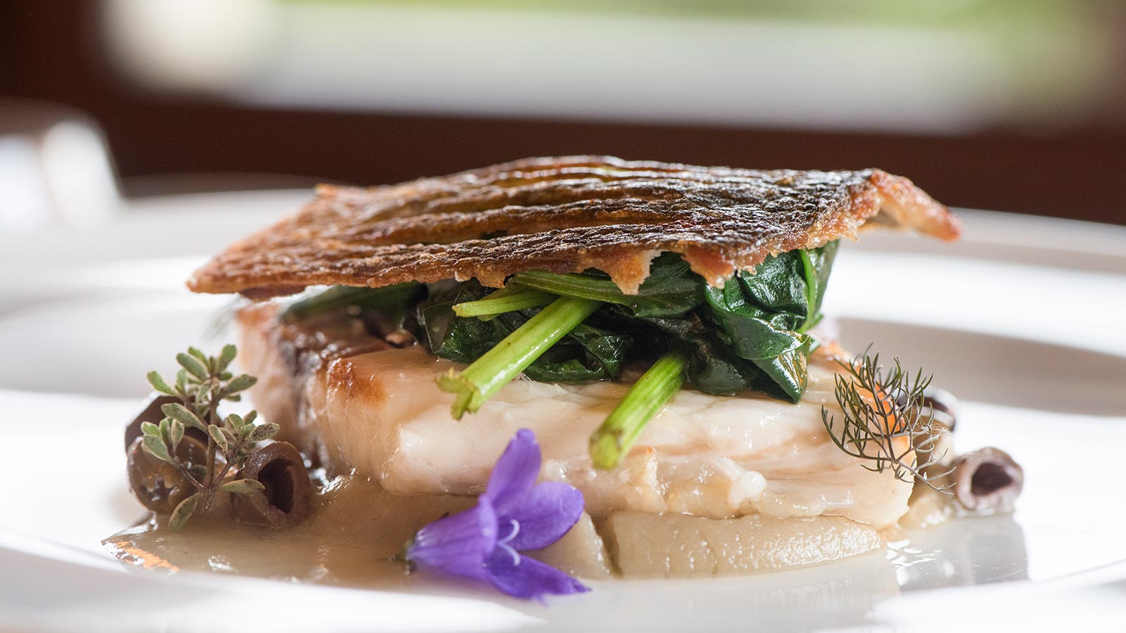 Dettaglio di un piatto gourmet realizzato presso il Ristorante Villa Cipriani ad Asolo in Veneto